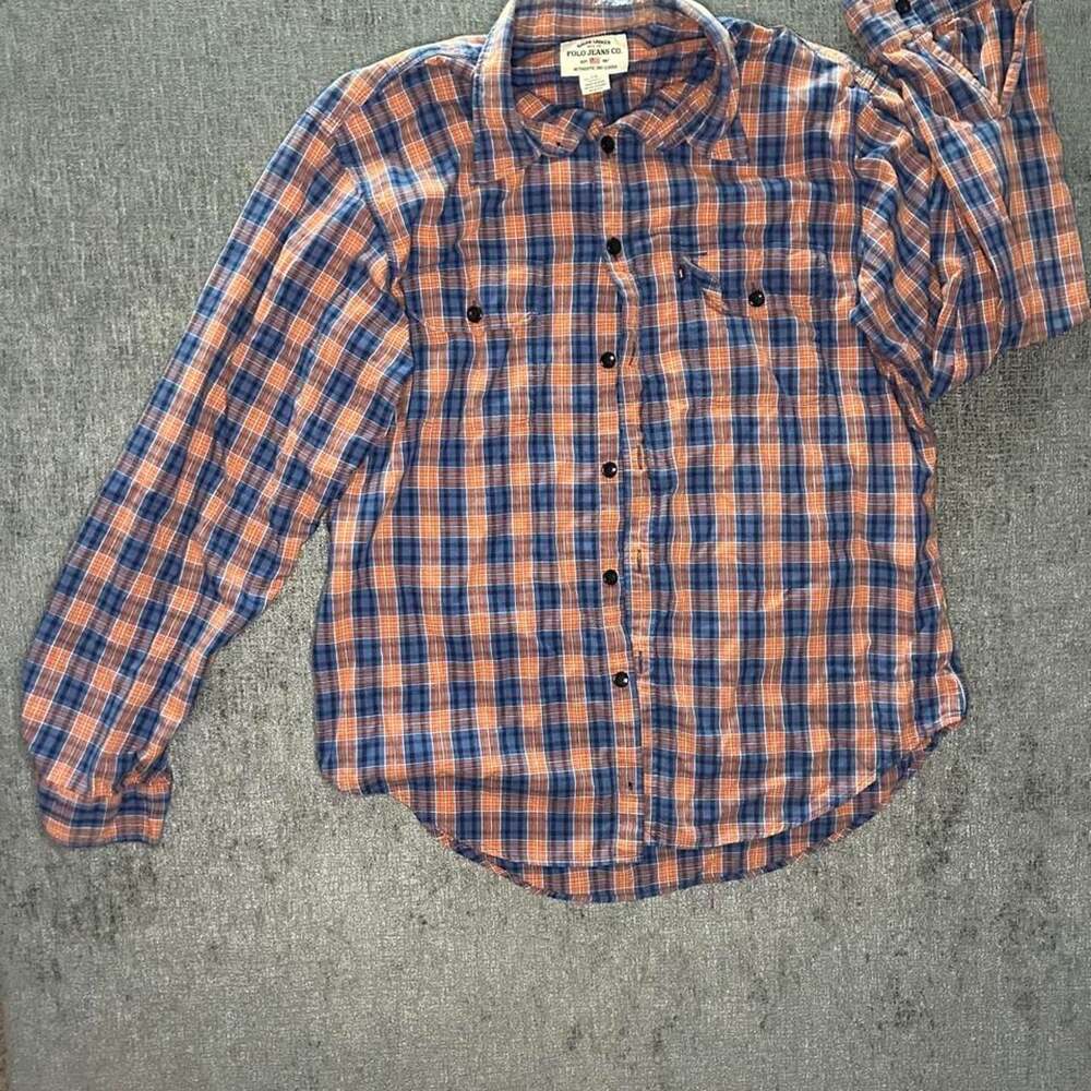 Polo Jeans Co. Ralph Lauren Plaid Long Sleeve Button Down Shirt L